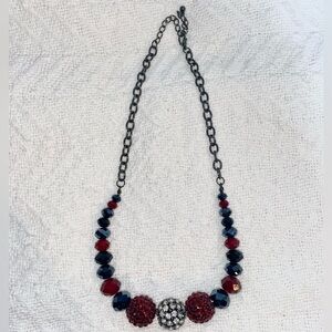 Red & Black fireball bead necklace